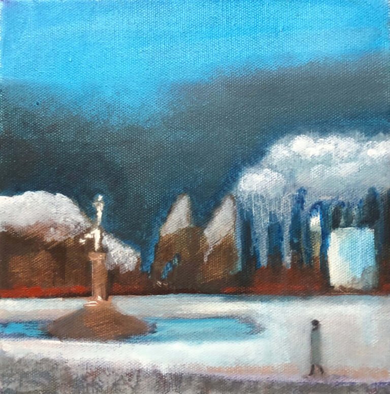 Promenade 30cm x 30cm oil on canvas